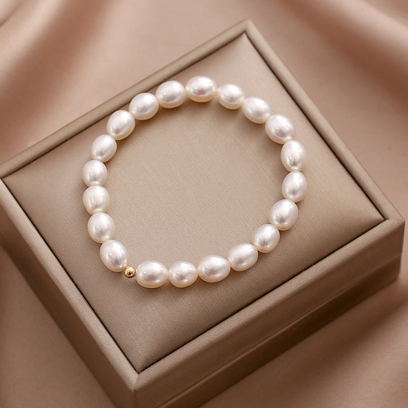 Freshwater White Pearls Bracelet