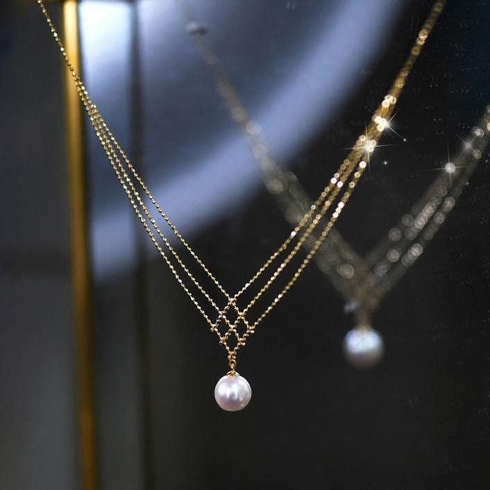 Japanese Akoya Pearl Lace Necklace