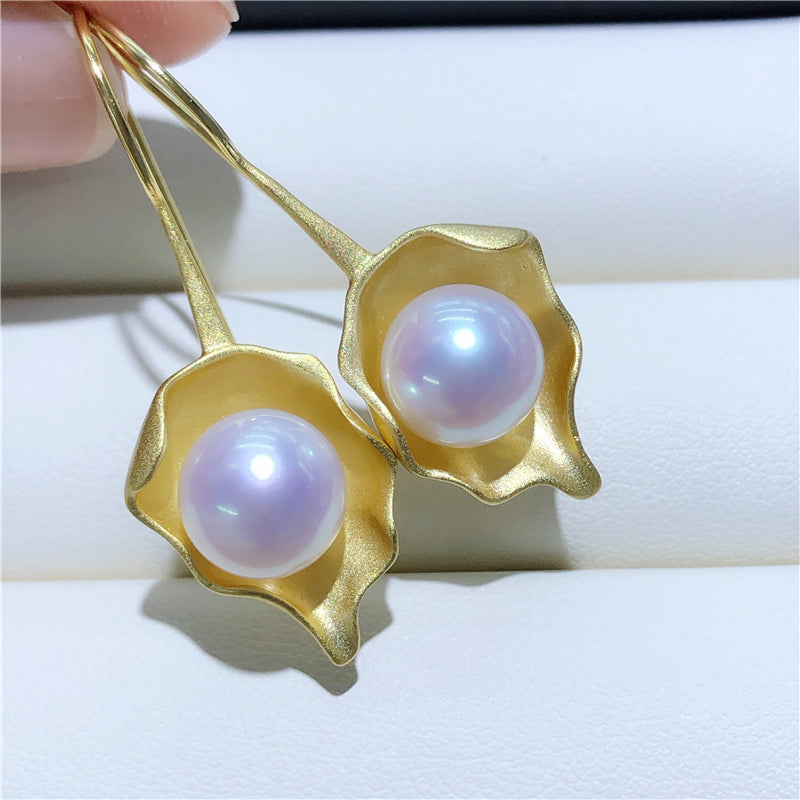 Akoya Pearl Hoop Earrings