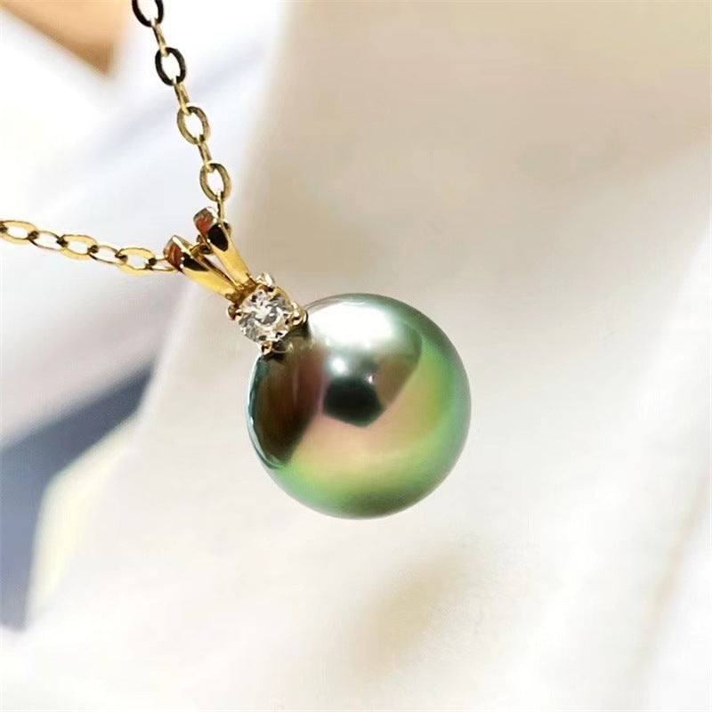 Natural Peacock Green Pearl Pendant