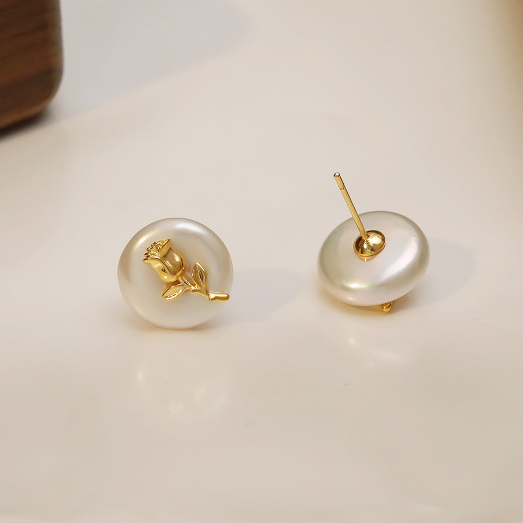 Vintage Baroque-Style Pearl Earrings