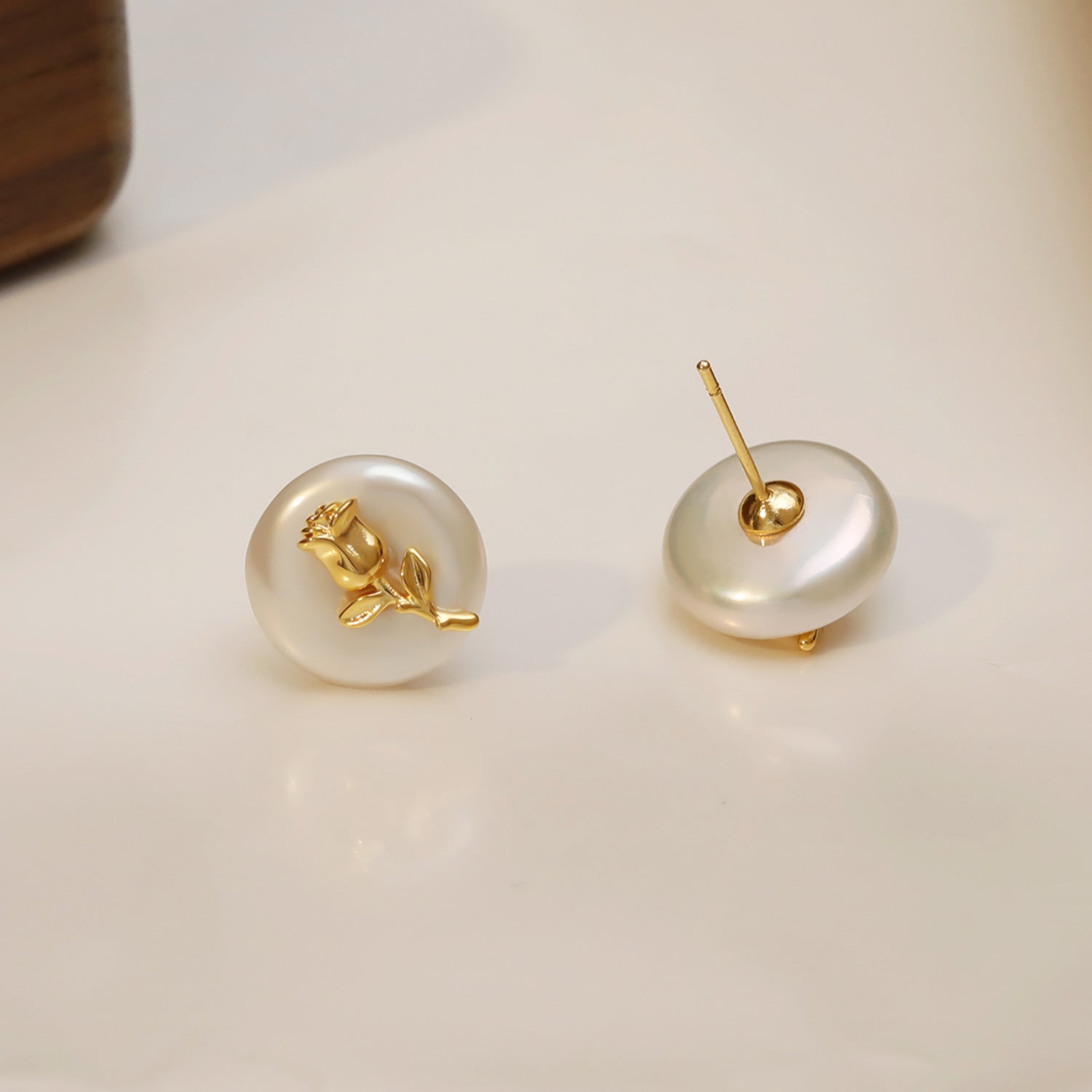Vintage Baroque-Style Pearl Earrings