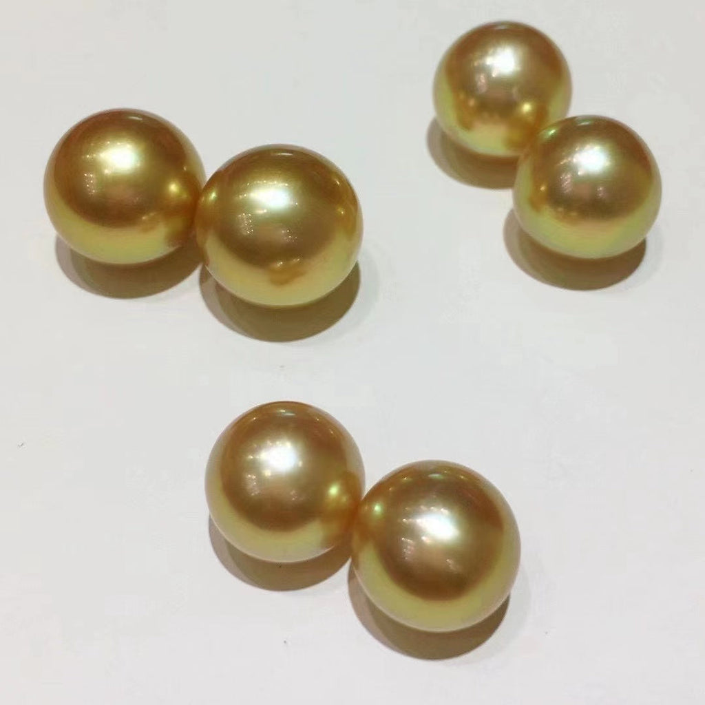 Natural Champagne  Pearl Stud Earrings