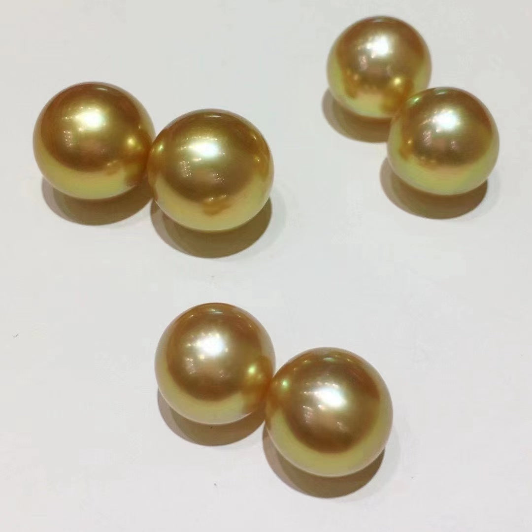 Natural Champagne  Pearl Stud Earrings