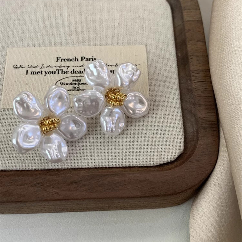 Freshwater Keshi Pearl Stud Earrings