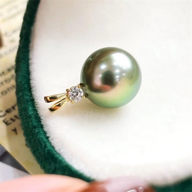Natural Peacock Green Pearl Pendant