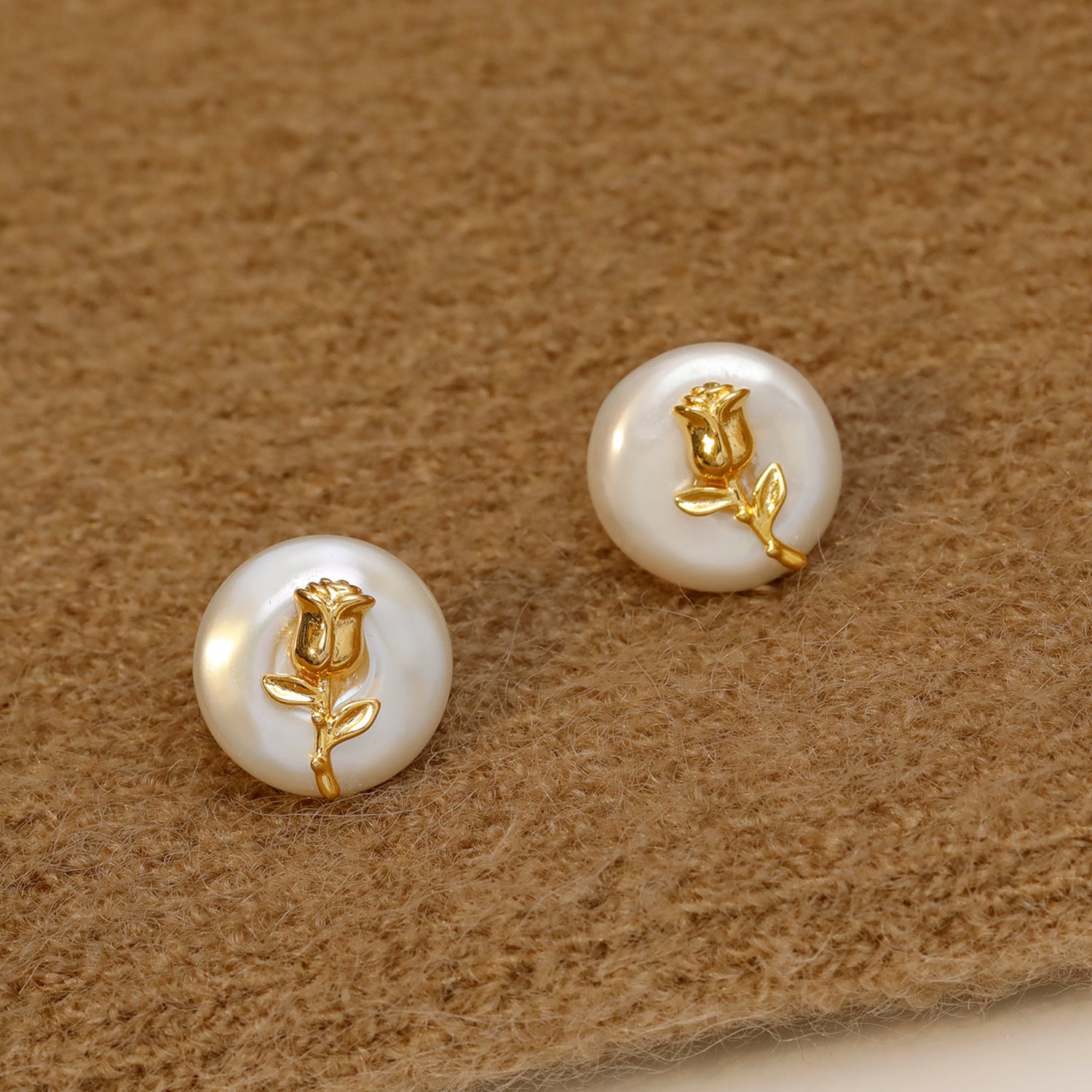 Vintage Baroque-Style Pearl Earrings