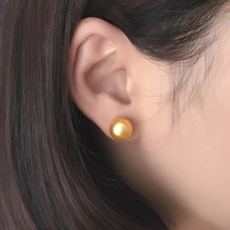 Natural Champagne  Pearl Stud Earrings