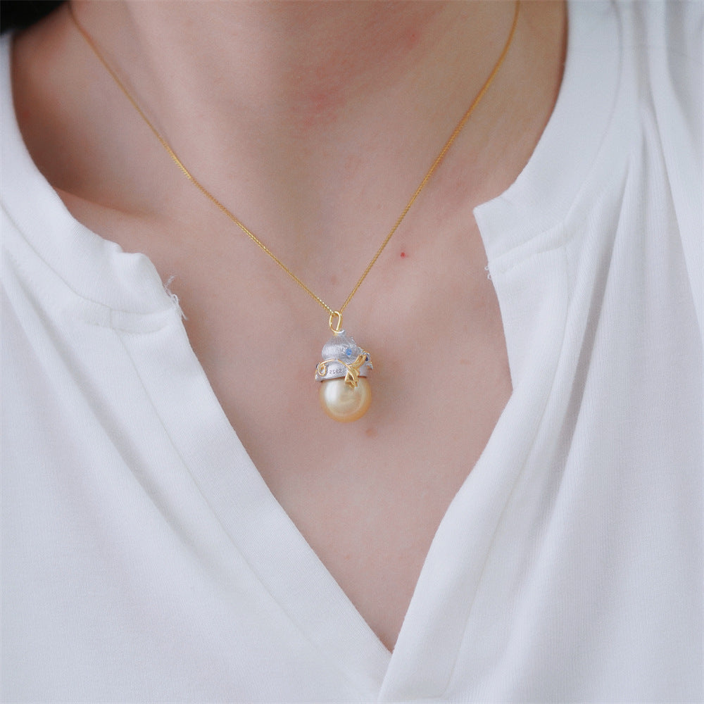Natural Champagne Pearl Pendant