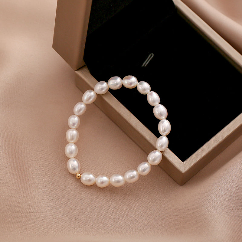 Freshwater White Pearls Bracelet