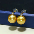 Natural Champagne  Pearl Stud Earrings