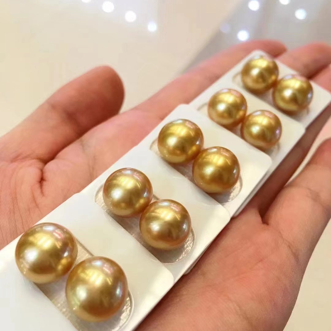 Natural Champagne  Pearl Stud Earrings