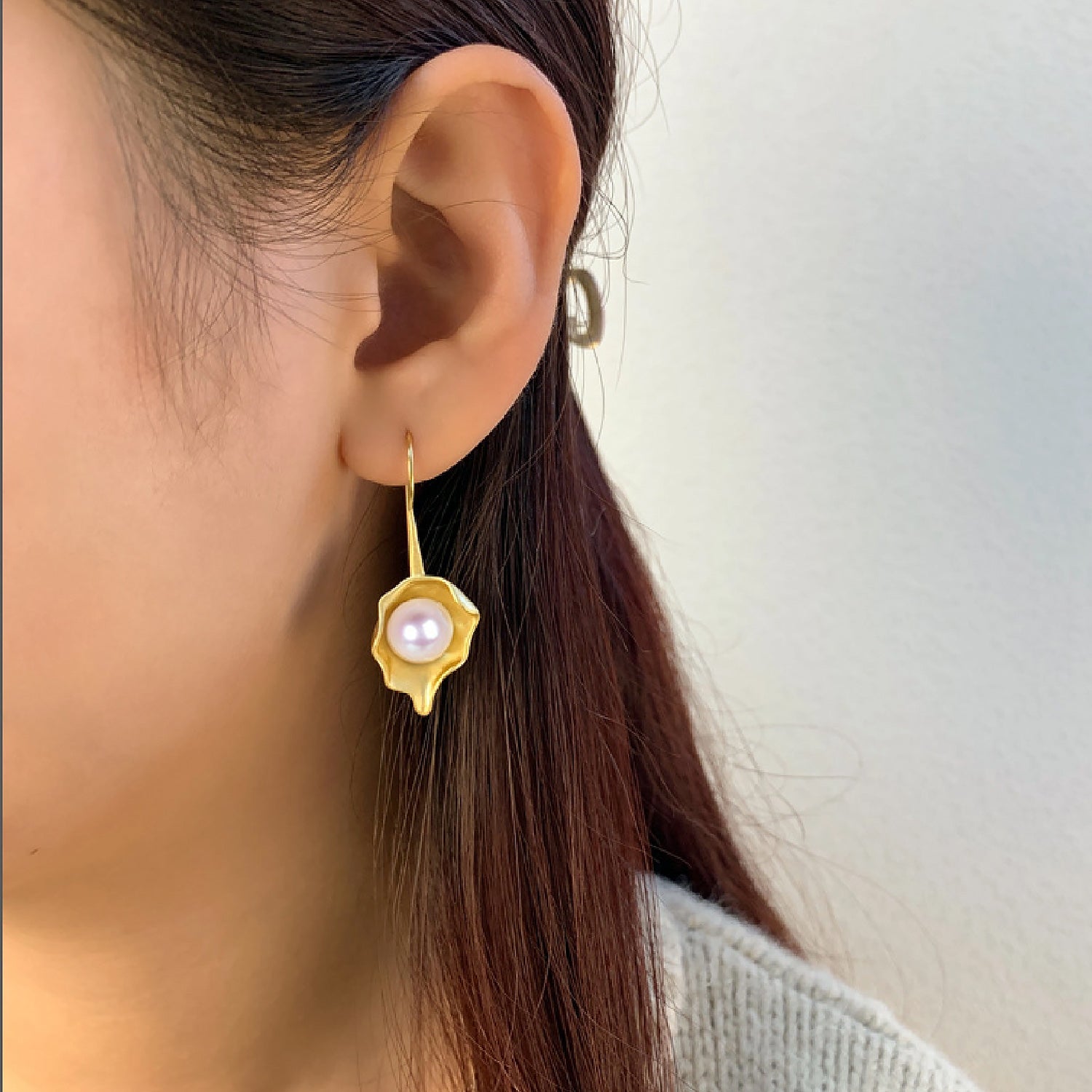 Akoya Pearl Hoop Earrings