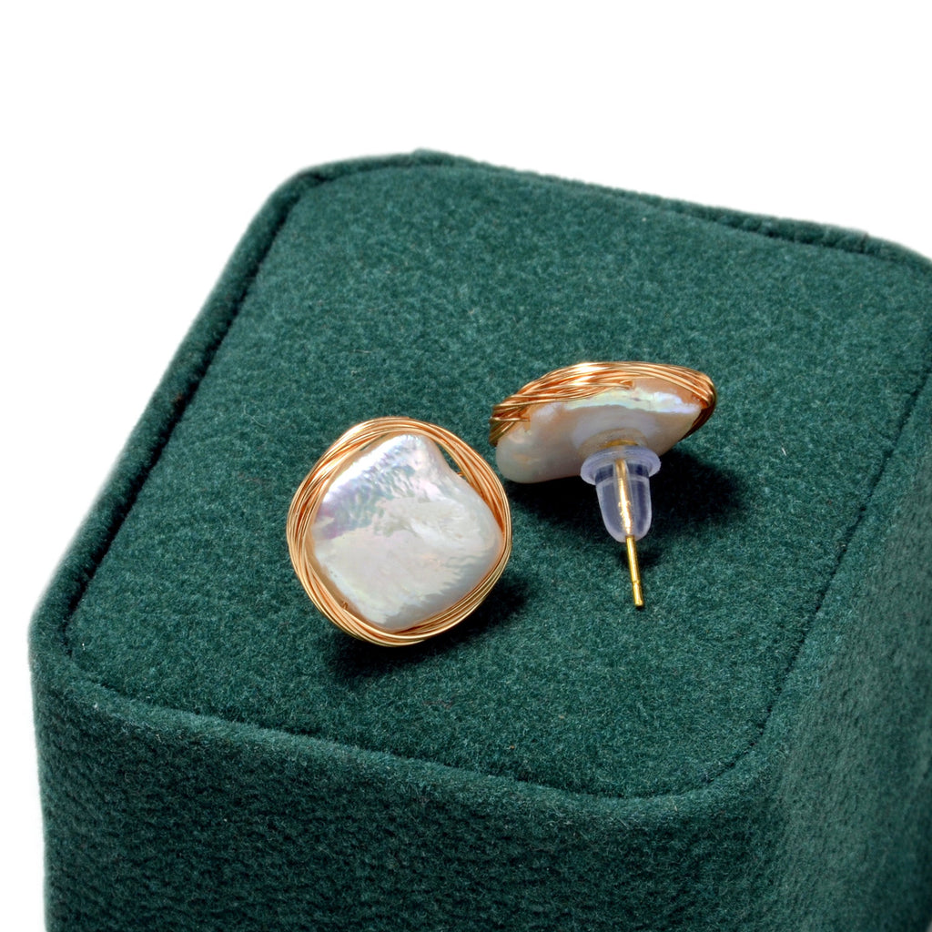 Freshwater Baroque Pearl Stud Earrings