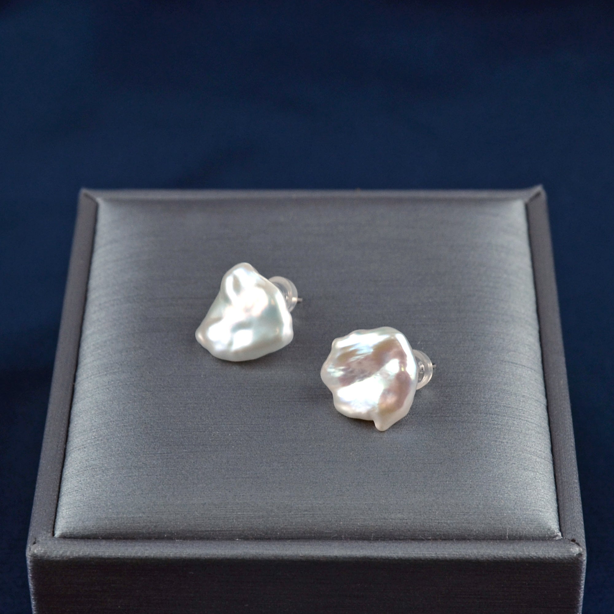 Freshwater Keshi Pearl Stud Earrings