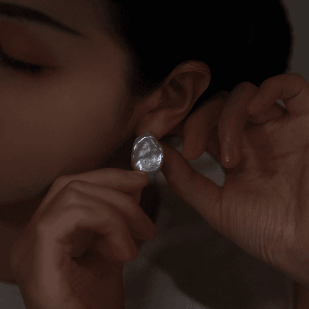Freshwater Keshi Pearl Stud Earrings