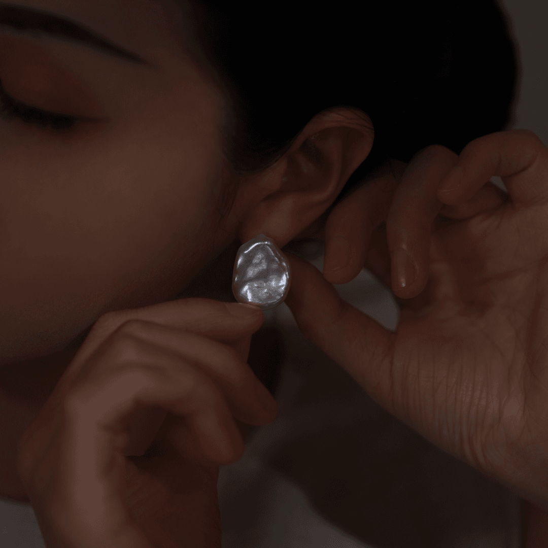 Freshwater Keshi Pearl Stud Earrings