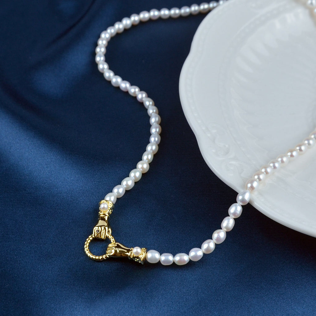 Harris Reed in Good Hands Pearl Charm Necklace