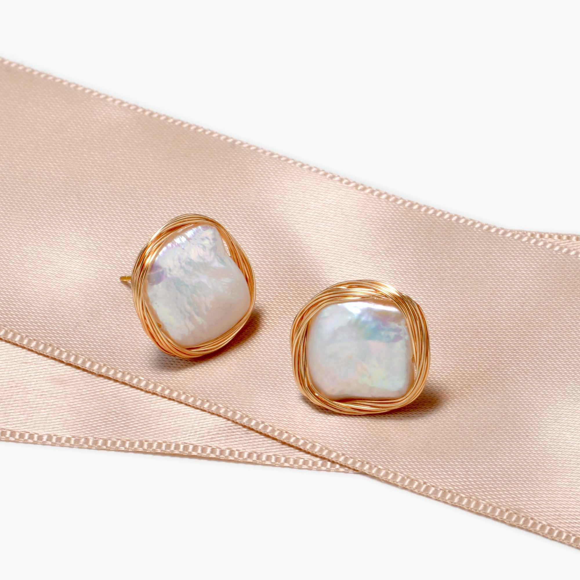 Freshwater Baroque Pearl Stud Earrings