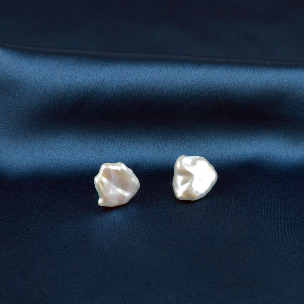 Freshwater Keshi Pearl Stud Earrings