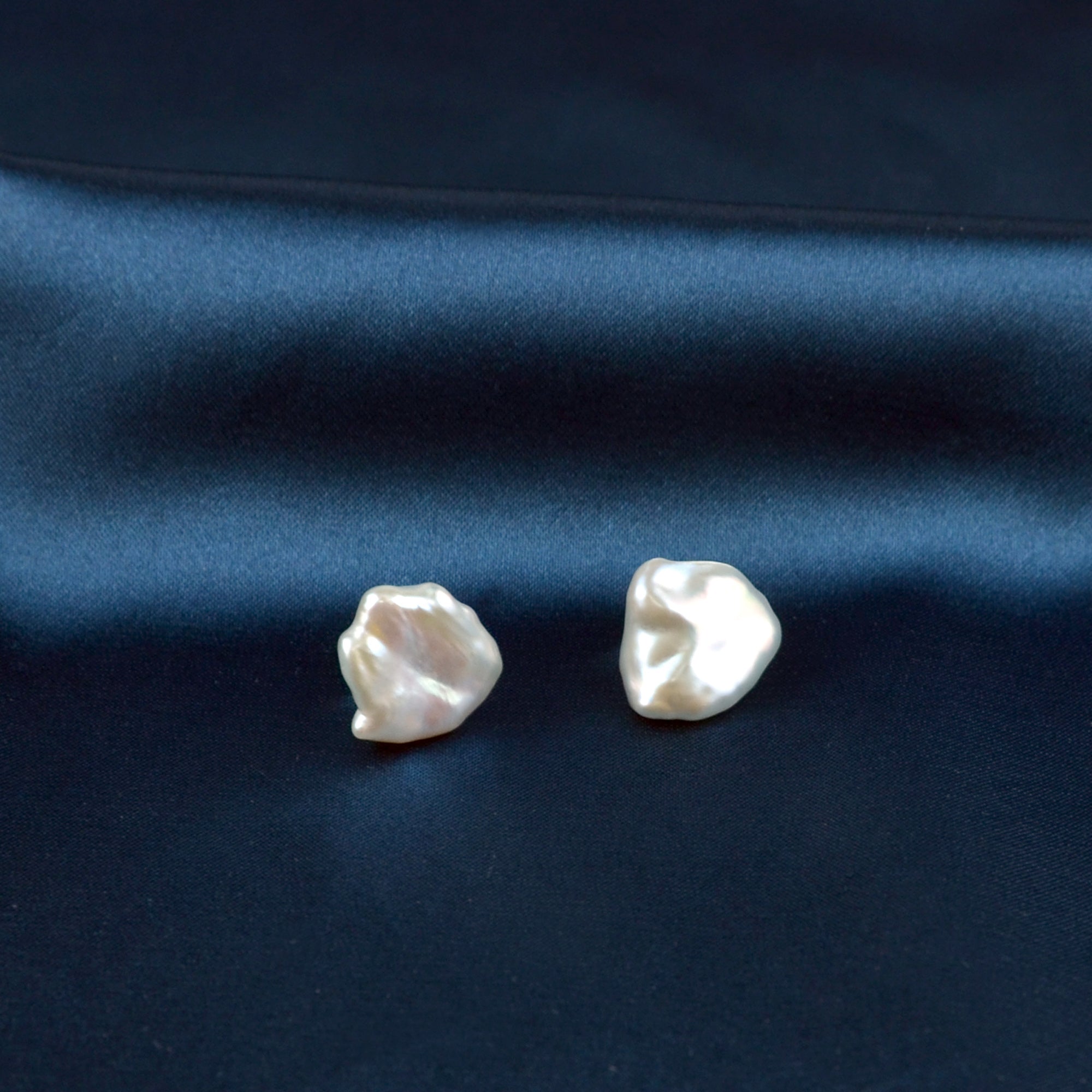 Freshwater Keshi Pearl Stud Earrings