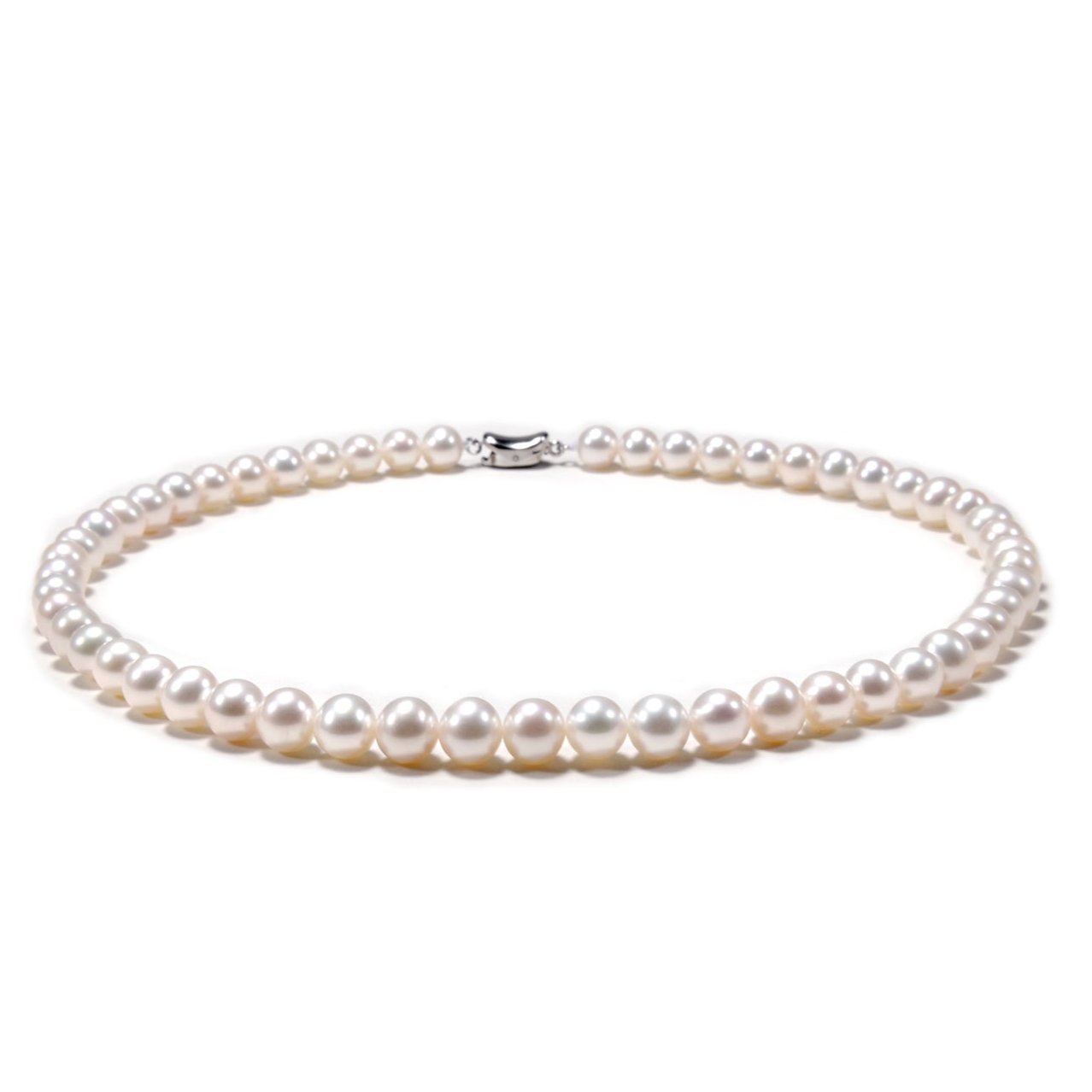 White Freshwater Pearl Necklace 10-11mm AAAA Quality