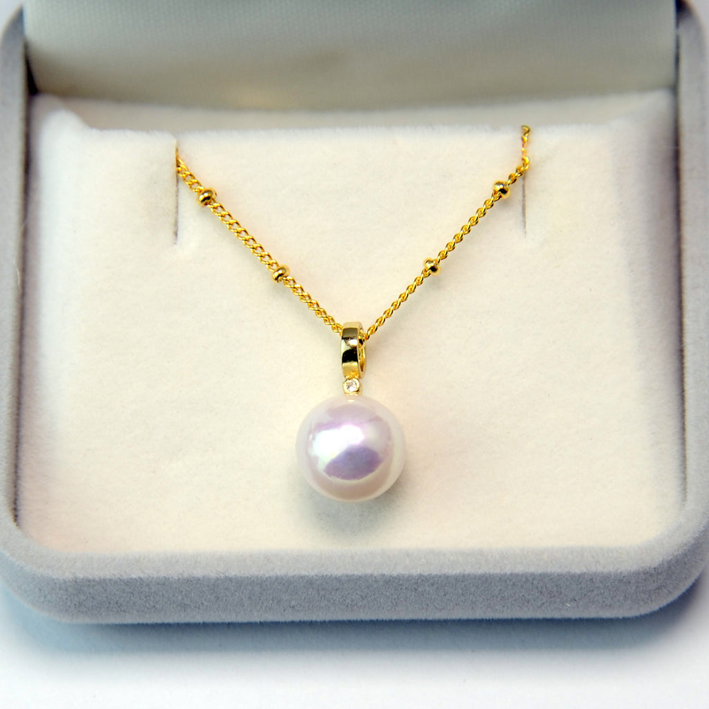 Akoya Pearl Necklace in 14k Gold