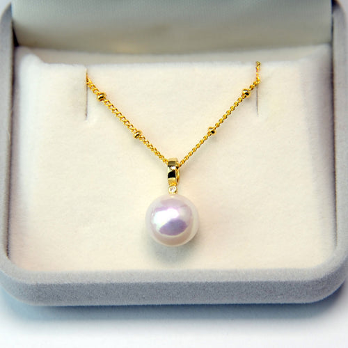 Akoya Pearl Necklace in 14k Gold