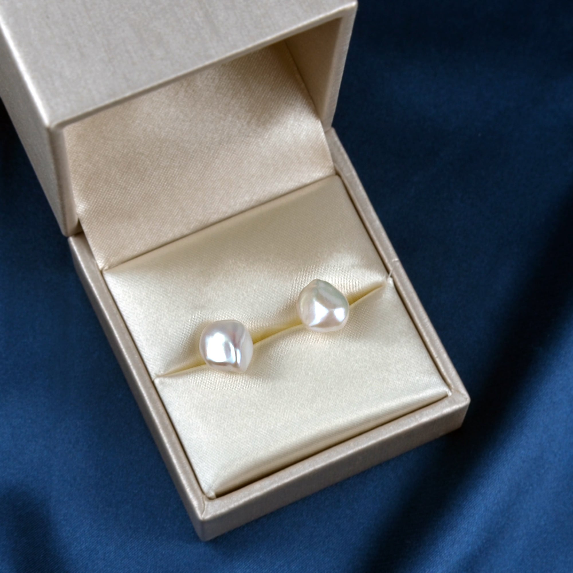 Freshwater Keshi Pearl Stud Earrings