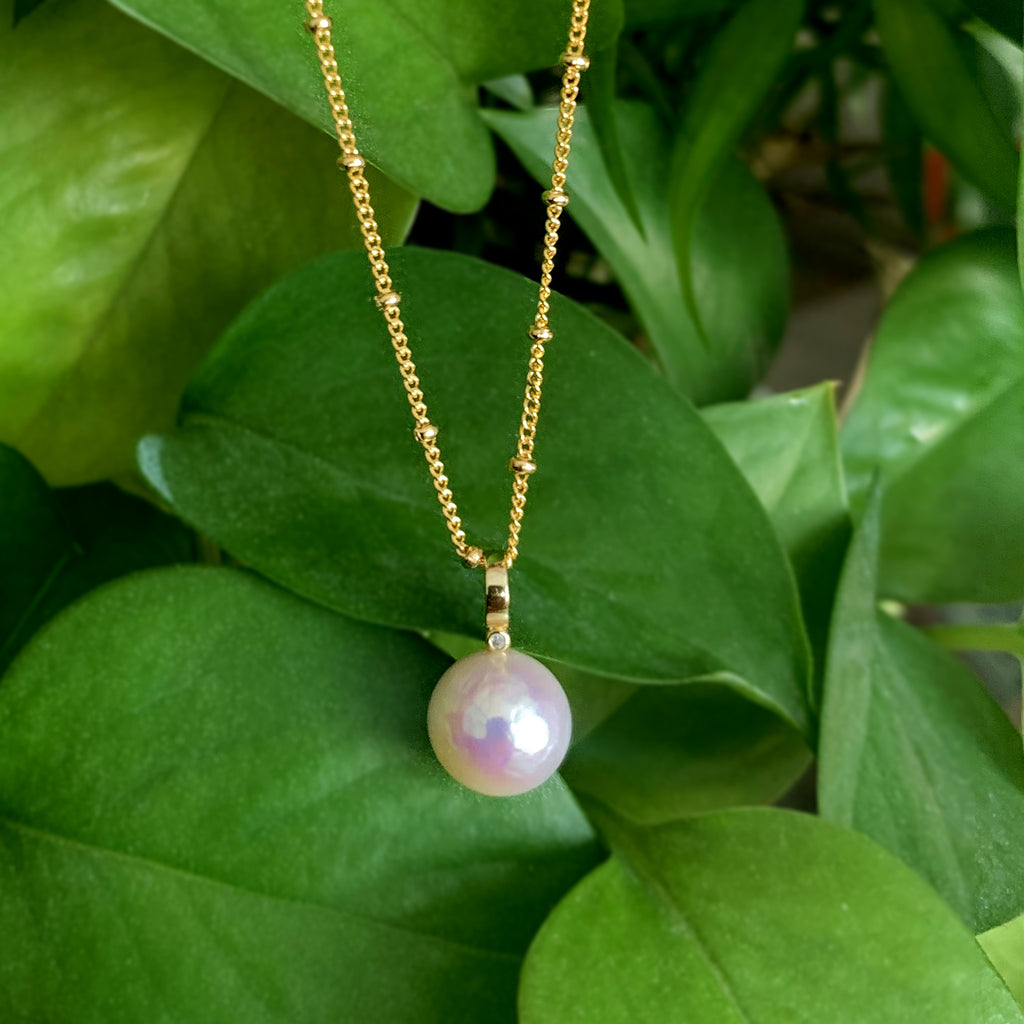 Akoya Pearl Necklace in 14k Gold