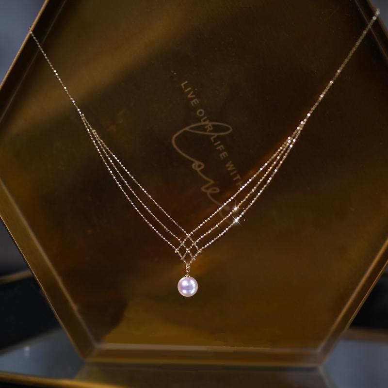 Japanese Akoya Pearl Lace Necklace