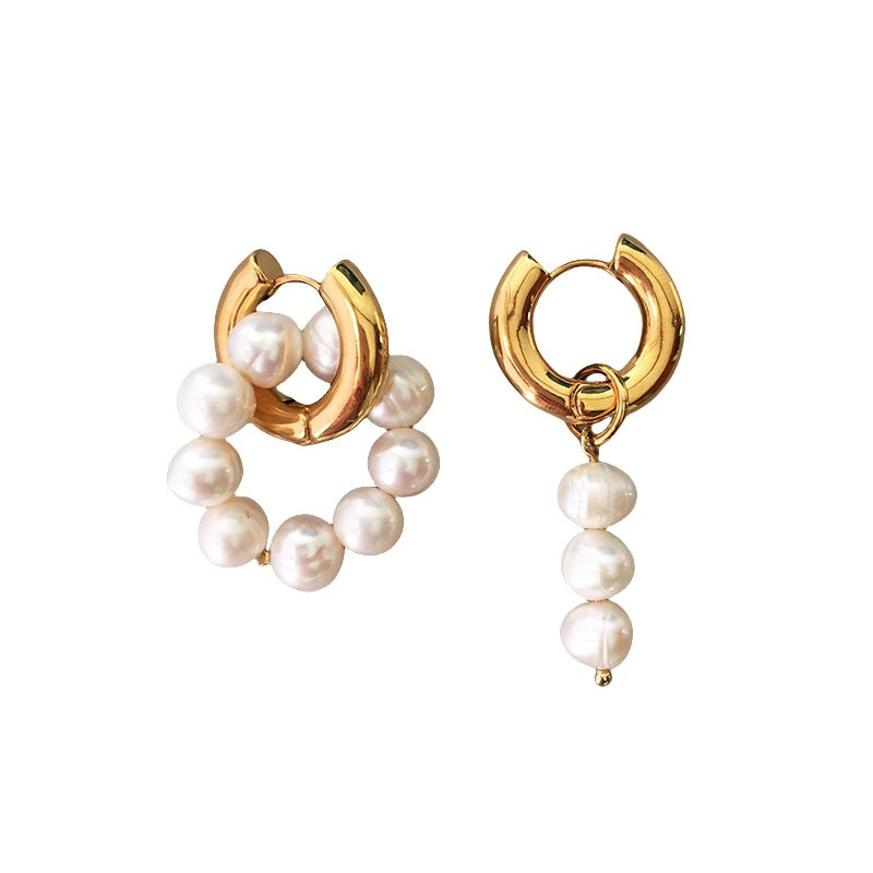 Freshwater Pearl Hoop Earrings