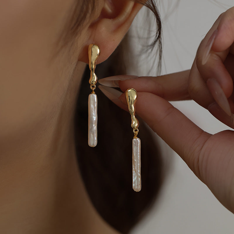 Broque Pearl Drop Earrings