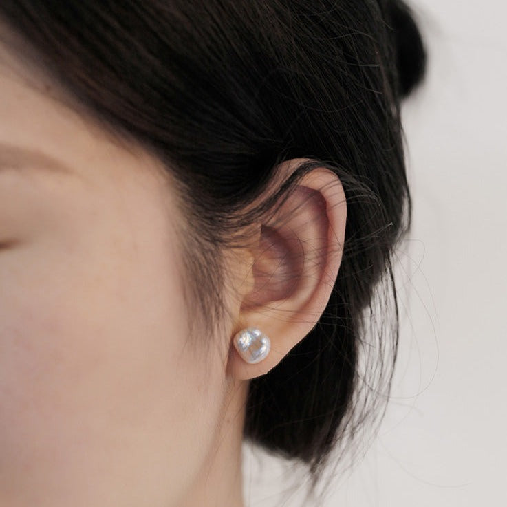 Freshwater Keshi Pearl Stud Earrings