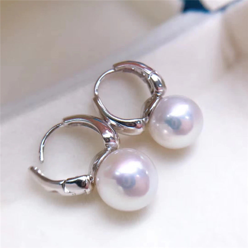 Akoya Pearl Hoop Earrings