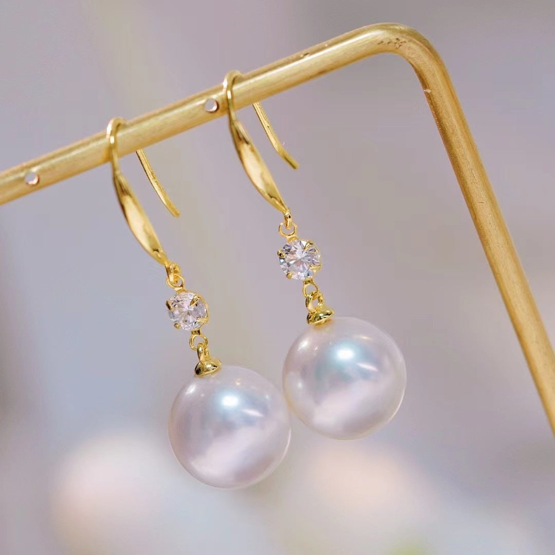 Akoya Pearl Hoop Earrings
