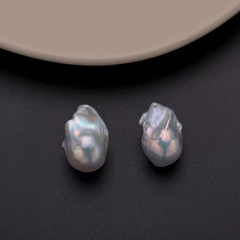 Natural Baroque Pearl Stud Earrings