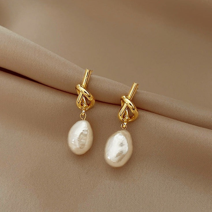 Broque Pearl Drop Earrings