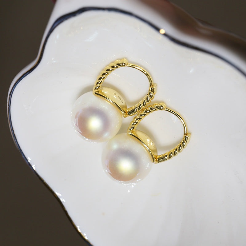 Akoya Pearl Hoop Earrings