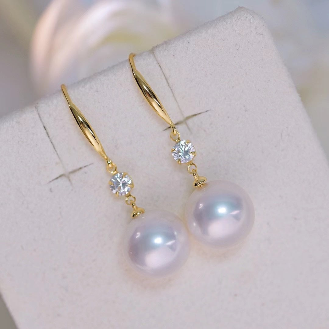 Akoya Pearl Hoop Earrings