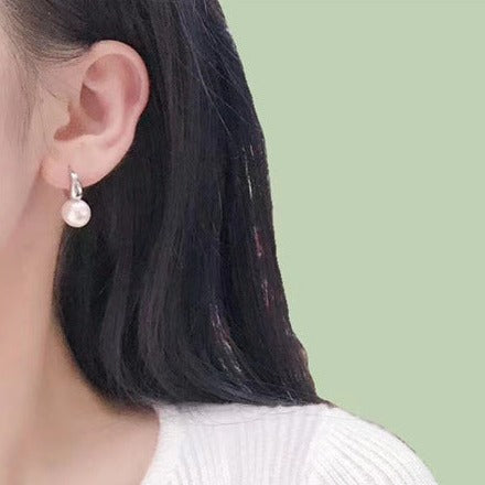Akoya Pearl Hoop Earrings