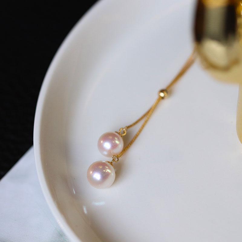 Japanese AKoya Pearl Necklace in 18K Gold