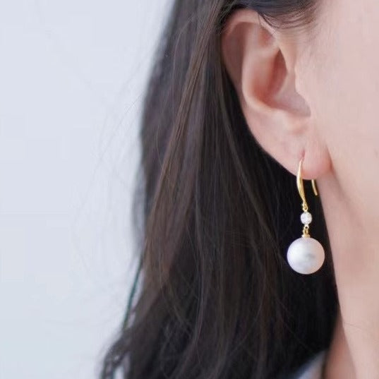 Akoya Pearl Hoop Earrings