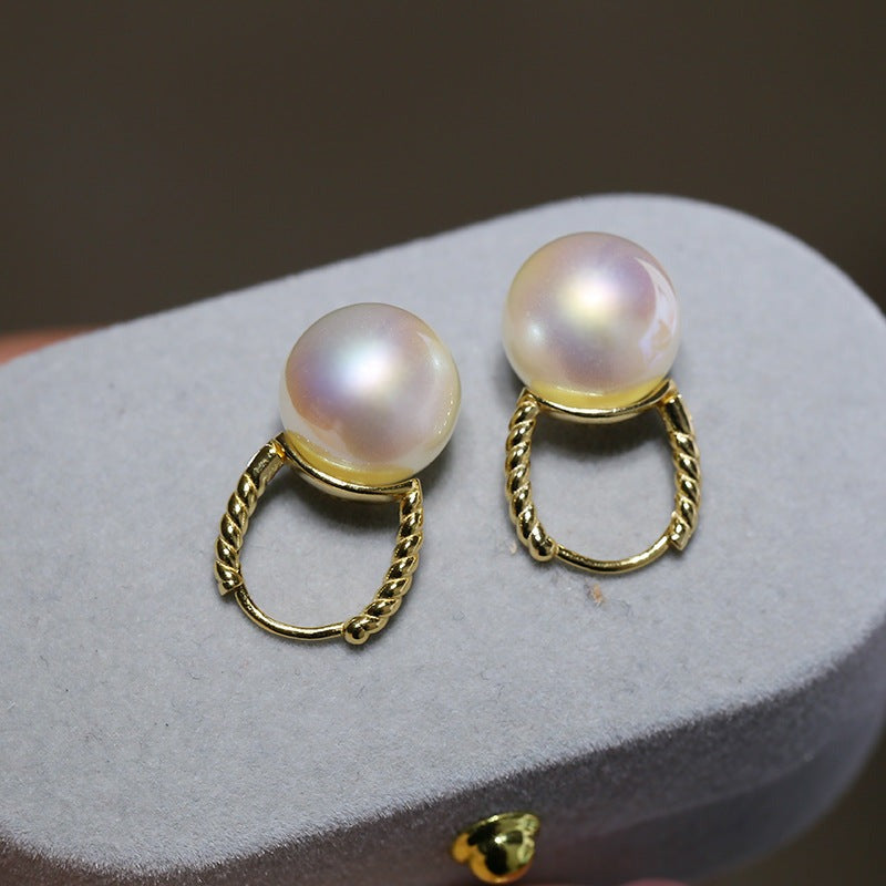 Akoya Pearl Hoop Earrings