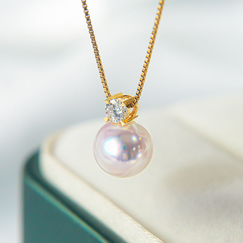 Japanese AKoya Pearl Necklace in 18K Gold