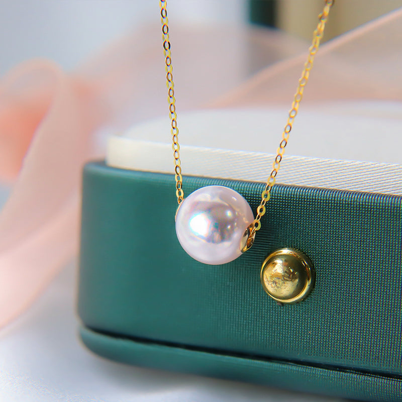 Japanese AKoya Pearl Necklace in 18K Gold