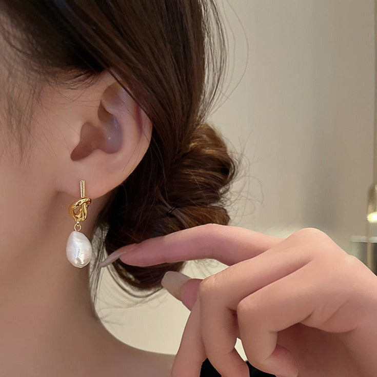 Broque Pearl Drop Earrings