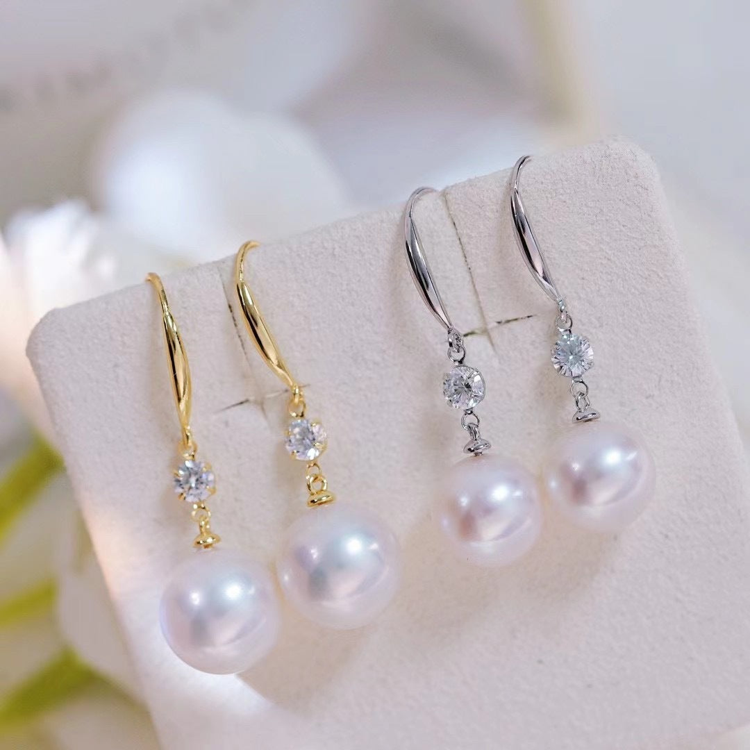 Akoya Pearl Hoop Earrings