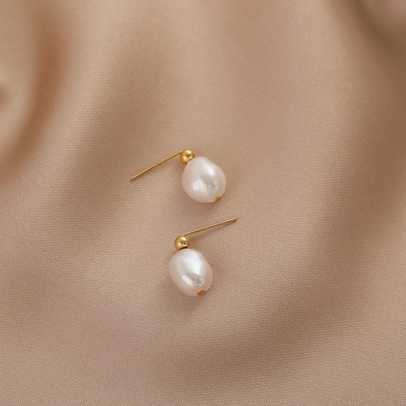 Freshwater Baroque Pearl Stud Earrings