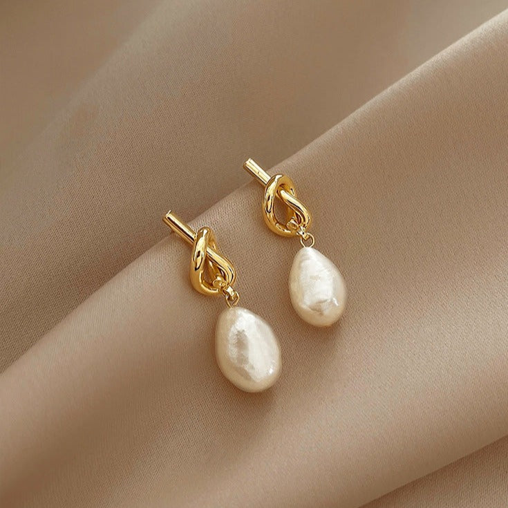 Broque Pearl Drop Earrings